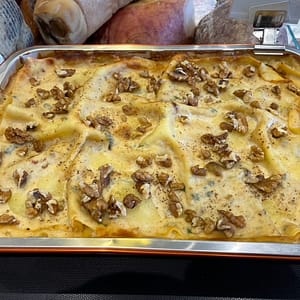 Lasagne « maison » gorgonzola; jambon blanc et noix